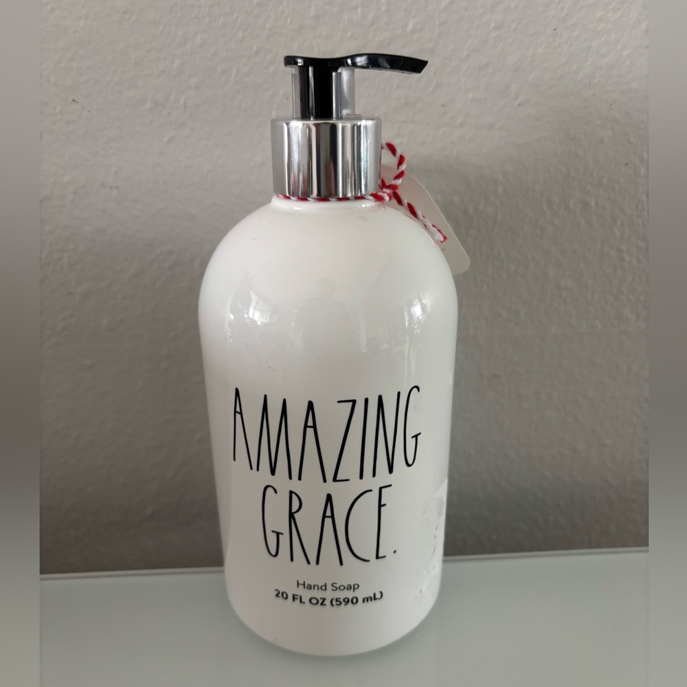 Rae Dunn Amazing Grace Hand Soap pump 20 oz refillable Sugar Cookie Scent